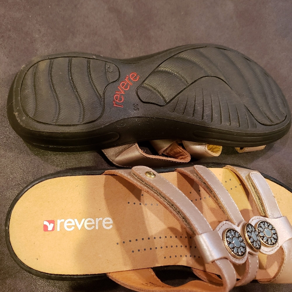 Revere Comfort Shoes Womens Morocco Champagne 5 M - Picture 8 of 9
